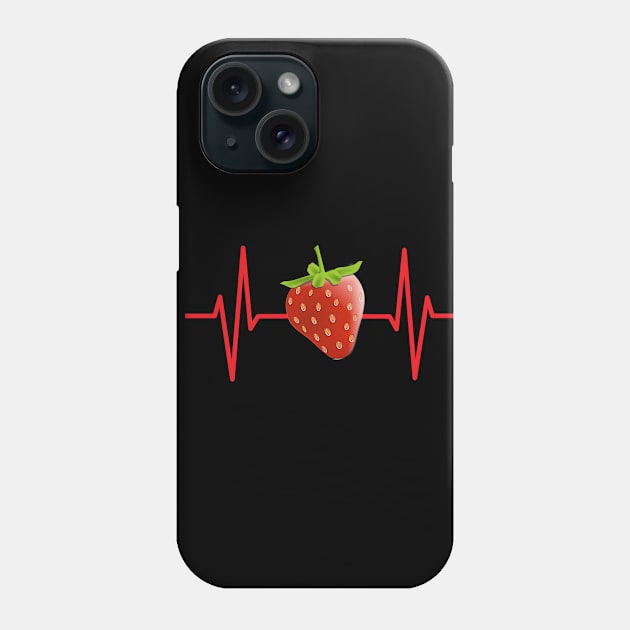 My heart beats for strawberries Phone Case by MissMorty2