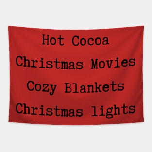 Christmas Favorite Things List Tapestry