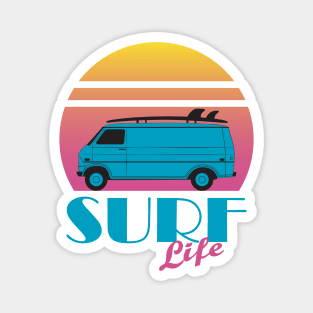 Surf Life, Retro 80s Illustration Magnet