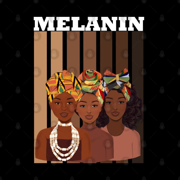 Melanin Afro Queens Black Pride by Merchweaver