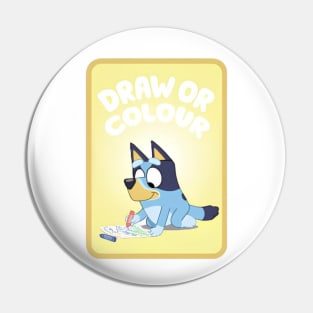 Bluey draw or clolour Pin