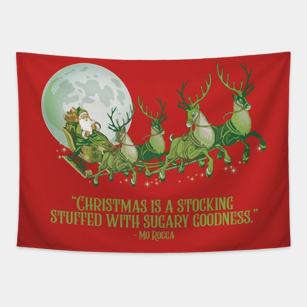 Christmas is a stocking stuffed with sugary goodness Tapestry by Bingung Mikir Nama Design