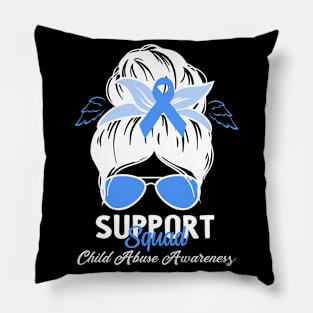 Child Abuse Prevention Awareness Month Blue Ribbon gift idea Pillow