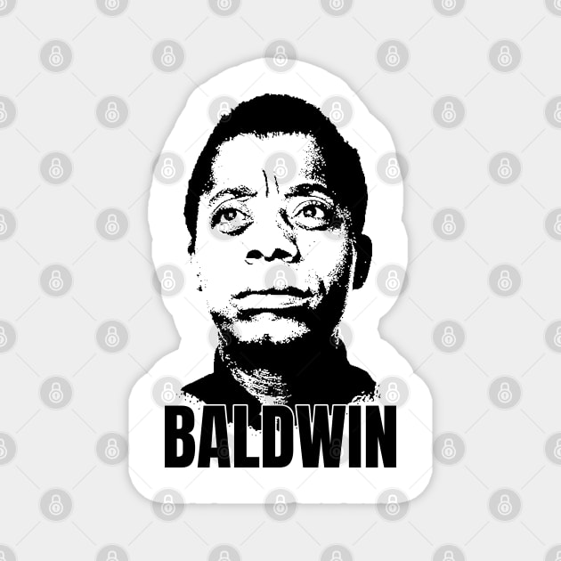 James Baldwin Portrait T-Shirt Magnet by phatvo