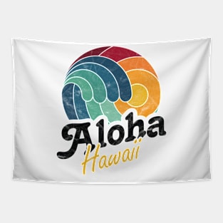 Aloha Hawaii USA Cali Surfing Surf Sunset Wave Tapestry