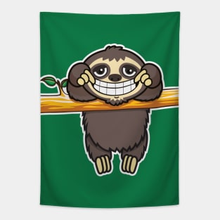 Sloth grin 3 Tapestry