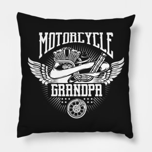 Motorcycle Grandpa Biker Pillow