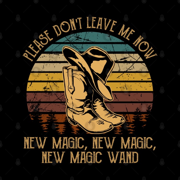 Please Don't Leave Me Now New Magic, New Magic, New Magic Wand Cowboys Hat & Boots Vintage by Beetle Golf