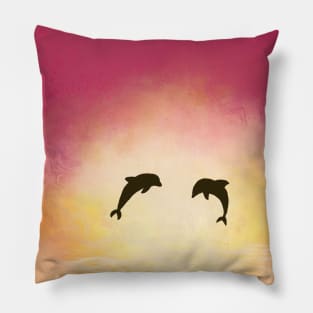 dolphin duo Pillow