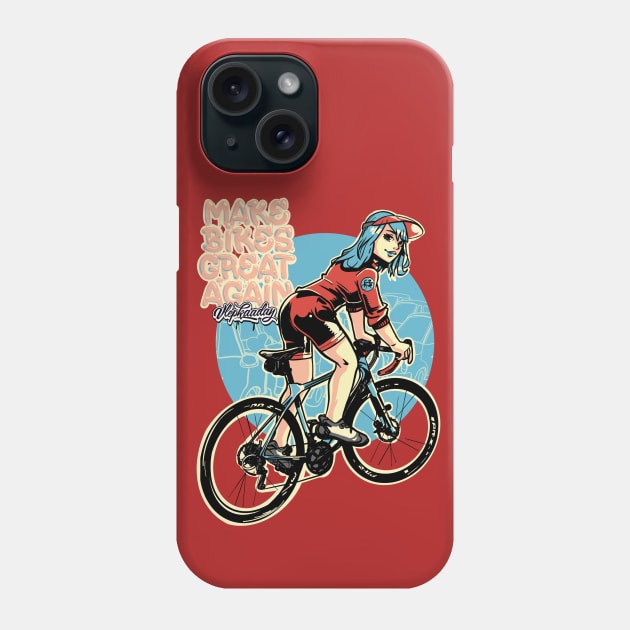 Make Bikes Great Again - Blonde Phone Case by Vlepkaaday