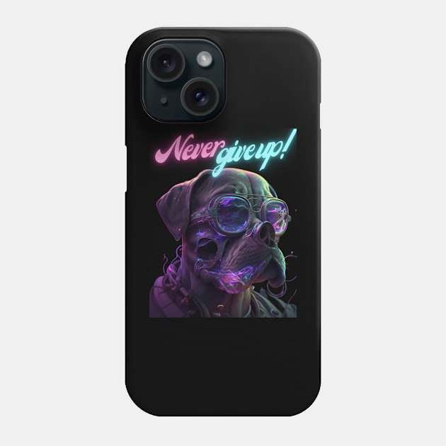 Never give up! Phone Case by Green Barf!