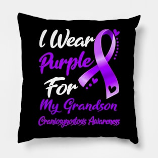 I Wear Purple For MY  Craniosynostosis Awareness Pillow