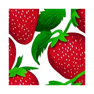 Strawberries Seamless Pattern T-Shirt