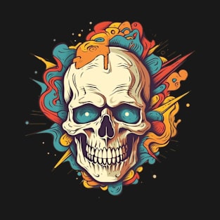 Colorful Psychedelic Skull T-Shirt