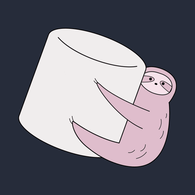 Sloth Hugging a Marshmallow by EmilyK