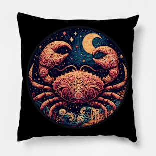 ZODIAC Cancer - Astrological CANCER - CANCER - ZODIAC sign - Van Gogh style - 18 Pillow