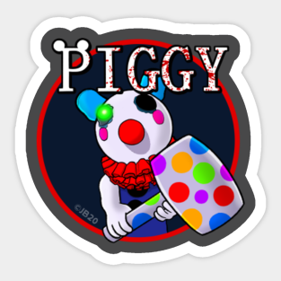 Clown Piggy Stickers Teepublic Uk - unspeakable playing roblox piggy