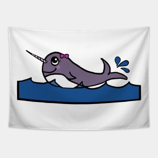 Baby Girl Narwhal Tapestry