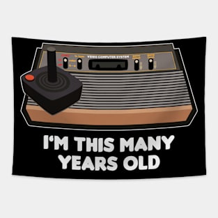 I'm This Many Years Old (Black Tee) Tapestry