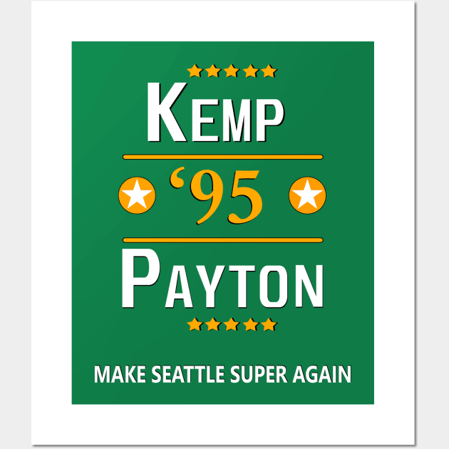Payton & Kemp - Seattle Supersonics - Posters and Art Prints