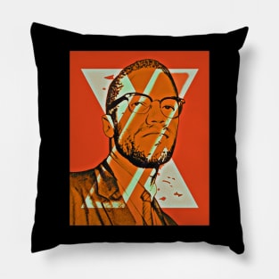 Malcolm X Red Pillow