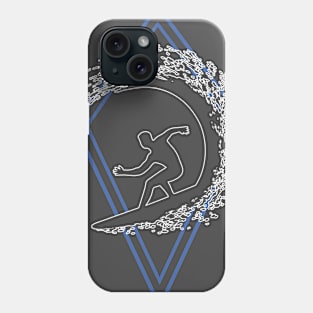 Surfer in the wave Phone Case