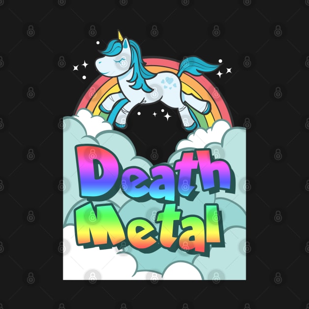 Rainbow Death Metal Unicorn by argobel13