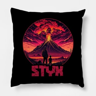 Cirlcle view Father and son Styx Pillow