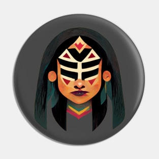 Mayan Warrior Woman 2 Pin