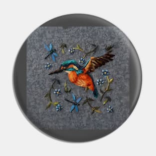 Color bird flower design Pin