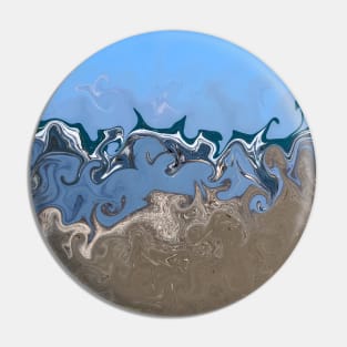 Waves on Sand Pin