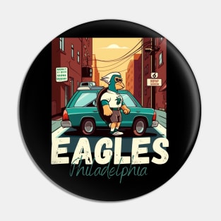 Philadelphia eagles football player graphic design cartoon style beautiful artwork Pin