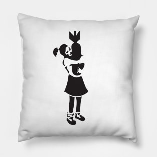 BANKSY Bomb Hugger Girl Pillow