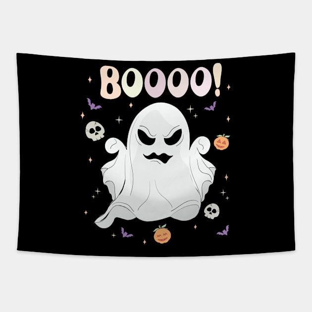 BOOOO! Halloween Tapestry by O3Wears