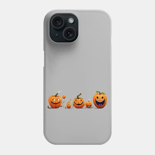 Spooky Halloween Pumpkin Family Phone Case by DivShot 