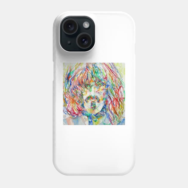 FRANK ZAPPA watercolor portrait .2 Phone Case by lautir