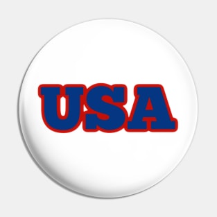 USA Red White and Blue Patriotic Design Pin