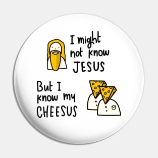 Jeesus Vs Cheeses Pin