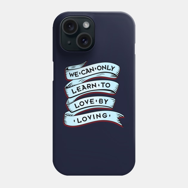 Cool Original Valentine Love Tattoo Typography Love Slogan Phone Case by Originals By Boggs