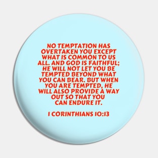 Bible Verse 1 Corinthians 10:13 Pin