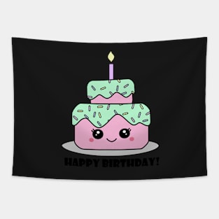 Happy Birthday Cake Tapestry