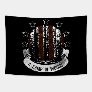 Camp in Woods Tapestry