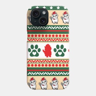 Cute Cat Christmas Print Phone Case