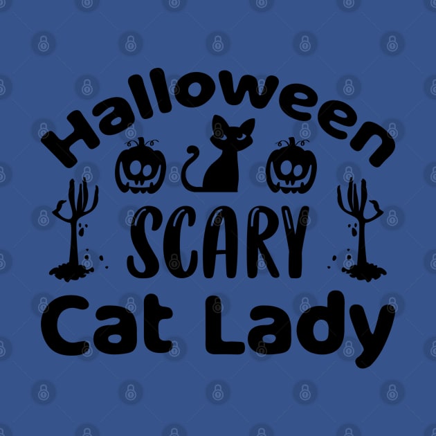 Halloween scary cat lady by Lebihanto