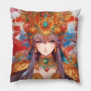 Kawaii Queen Cool Sytle "Manga Maven  Colorful Anime Girl Pillow