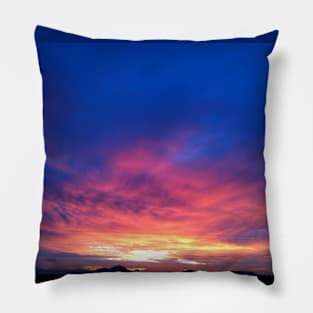 Blue sky fire Pillow