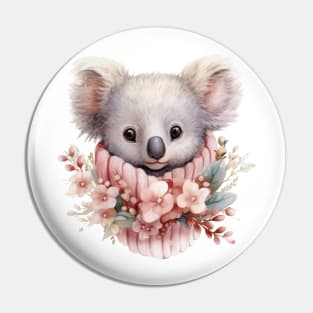 Pink Christmas Koala Pin