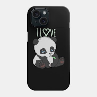 I Love Panda Phone Case