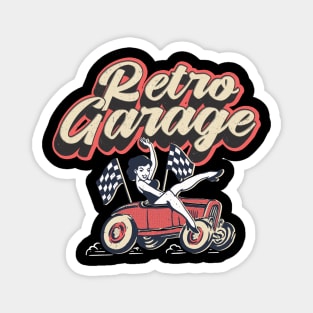 Retro Garage Car Mechanic Repair Workshop Magnet