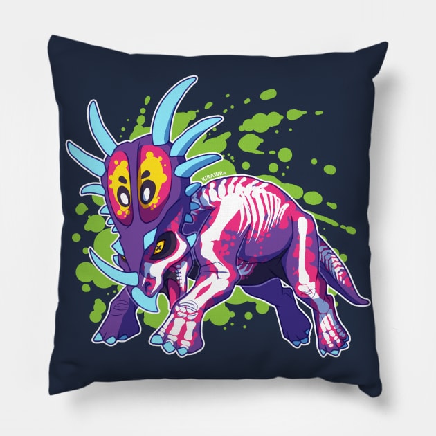 Radioactive Styracosaurus Pillow by KiRAWRa